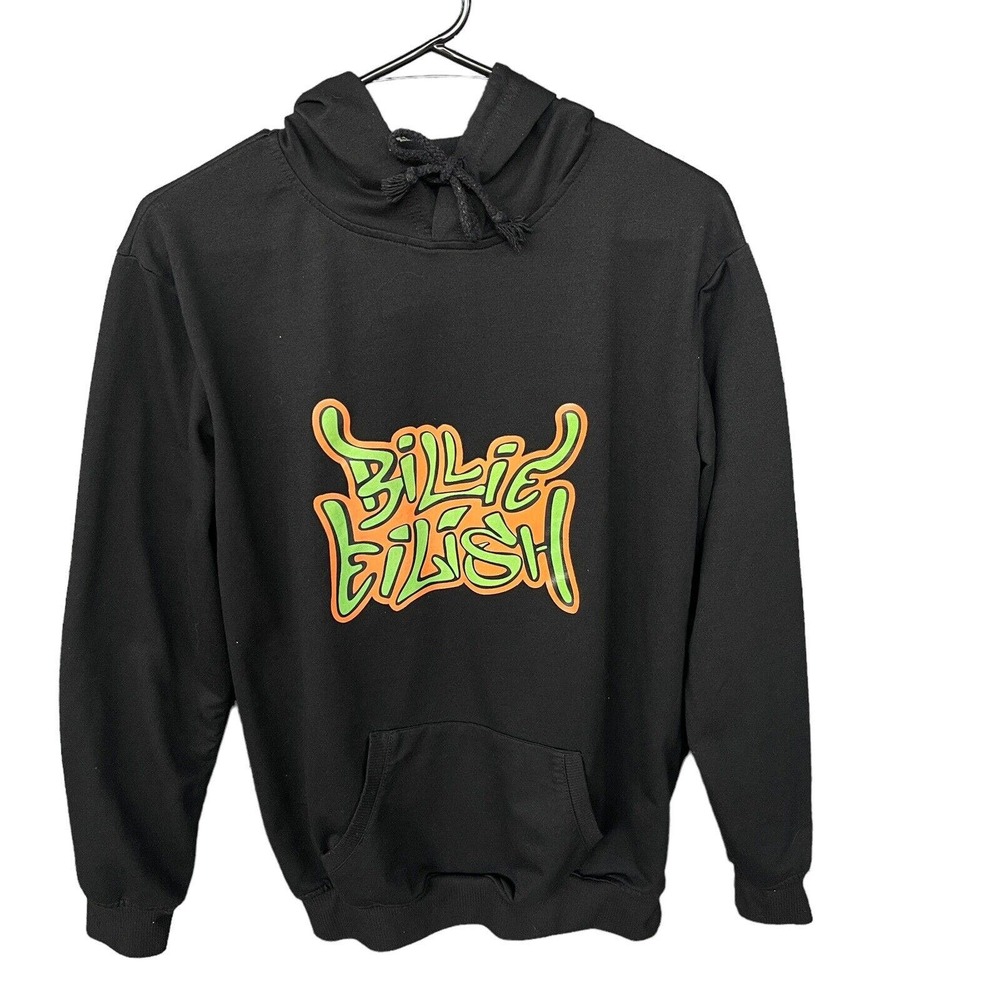 Billie Eilish Sweater Adult Medium Black Hoodie Sweatshirt Lightweight Pop Music